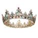 SWEETV Jeweled Baroque Queen Crown - Rhinestone Wedding Crowns and Tiaras for Women  Costume Party Hair Accessories with Gemstones Victoria 0.Multicolored