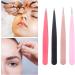 Beaupretty Professional Tweezers Set 4 Tips for Ingrown Hair & Eyebrow Removal | Leather Mixed 9.5x1.5cm - Buy Online on GoSupps.com