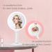 COSMIRROR Lighted Makeup Mirror | 3 Colors Dimmable LED Lights | 1x/5x Magnification | Cordless Rechargeable Handheld Mirror - White - Buy Online on GoSupps.com