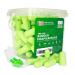 100Pcs Soft Foam Ear Plugs Shuaiguoqi Soft Slow Rebound EarPlugs Disposable Ear Plugs for Sleeping Noise Cancelling Construction-Site Study Shooting Snoring Travel Green
