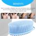 Avilana Luffa Exfoliating Body Scrubber - 2-in-1 Antibacterial Silicone Shower Brush | International Shipping - Buy Online on GoSupps.com