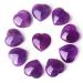 Xiannvxi 5pcs amethyst crystals heart stones love palm bag pocket healing stone gemsteine crystal stones meditation natural reiki d-amethyst