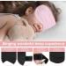 Silk Sleep Mask 2 Pack - Soft Light Blocking Eye Masks with Storage Bags & Ear Plugs for Travel | Adjustable for Men & Women (Black & Pink - Buy Online on GoSupps.com