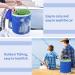 Homelove Collapsible Camping Fishing Bucket 11L - Durable Pop Up Water Bucket with Net and Rope for Outdoor Activities - Foldable Bucket Blue - Buy Online on GoSupps.com