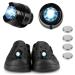 Aucuu 2 Pack Headlights for Croc Croc Accessories with 3 Light Modes Glow in The Dark Shoe Charms Lights for Croc Shoes Decoration Croc Headlights for Walking Hiking Camping Black