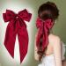 Silky Satin Hair Bows Barrettes Clips 6 PCS Multicolor Assorted - Women's Large Bow Hair Accessories - Buy Online on GoSupps.com