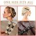 4PCS Crystal Stone Braided Hair Clips - Sparkling Duckbill Clip for Women/Girls with 3 Small Clips | Four-Leaf Clover Hairpin | B-Mixed - Buy Online on GoSupps.com
