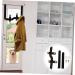 GLEAVI 6 Door Hook Metal Storage Rack Over The Door Towel Rack Over The Door Clothes Hanger Hangers Porch 30X23CM Black - Buy Online on GoSupps.com