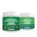 Organic Wheatgrass Juice Powder Plus Organic Barley Grass Juice Powder - USA Grown in Volcanic Utah Soil Both Raw Form & 5.3 oz