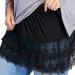 Plus Size Black Shirt Extender Lace Skirt for Women - 5XL (Waist 41.34'') - Buy Online on GoSupps.com