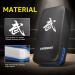 Overmont Taekwondo Kick Pads - PU Leather Boxing Karate Pad for Muay Thai MMA Martial Arts - Punch Mitts and Kicking Shield Training - Black - Buy Online on GoSupps.com