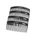 4 Pack of Large 9cm Plain French Side Hair Combs Slides Grips Clips Hair Accessories for Women Girls by Glitz4Girlz (Black)