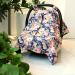 Oikabio Car Seat Cover Nursing Scarf Canopy - Dark Blue Flowers for Boys & Girls | Perfect for Breastfeeding & Travel - Buy Online on GoSupps.com