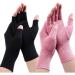 Rheumatoid Arthritis Gloves - Compression Gloves Fingerless Joint Pain Relief Hand Mitten Warmth Gloves Carpal Tunnel Gloves for Women Men L Black A+Pink A