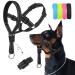 Weesiber Gentle Leader Dog Halver-adjustable muzzle line padded halter for dogs to prevent strong pull on a leash (black l) Large black