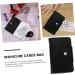 Mikinona 2pcs Nail Art Card Holder Nail Plate Holder Nail Stamp Bag Nail Sticker Book Organizer Nail Steel Nail Printing Template Pouches Christmas Nail Art Stamper Bag Pu Appendix Embossed Green 14.5X9.5X1.8CM - Buy Online on GoSupps.com