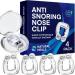 Anti Snoring Nose Clips Nasal Clip Snore Stopper Devices Clear Discreet and Travel-Friendly Snoring Solution Made of Comfortable Flexing Silicone with Magnets Promote Quiet Restful Sleep (4 Pack)