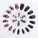 Gothic Stiletto False Nails - 24Pcs Full Cover Glossy Fake Nails for Women - Buy Online on GoSupps.com