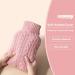 Samply 2L Hot Water Bottle with Knitted Cover for Hot & Cold Therapy - Pink | Pain Relief for Hands, Feet, Neck, and Shoulders - Buy Online on GoSupps.com