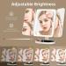 Makeup Mirror Vanity Mirror with Lights | 70 LEDs Trifold Mirror | 2X 3X 10X Magnification | Touch Control | Portable LED Mirror | White Pattern - Dual Power Supply - Buy Online on GoSupps.com