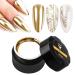 Gold Metallic Painting Gel Mirror Painted Gel Polish 3D Metal Painting Gel Drawing Mirror Chrome Gel Polish Glossy Soak Off DIY Nail Art Manicure