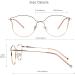 Shop VisionGlobal Blue Light Blocking Glasses for Women - Stylish Oval Frame Anti Eyestrain Perfect for Computer & Reading - 2.25x Magnification Rose Gold - Buy Online on GoSupps.com