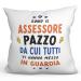 MUGFFINS COUNCILLOR man Cushion Padding included - in Italian - Tutti ti hanno messo in guardia - Funny gift - Pillow: cover and filling 15.7x15.7 inches Assessore_masc