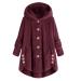 Hanxiulin plush jacket oversize warm lined fleecemantel fleece jacket women down jacket art fur