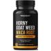 Natgrown Horny Goat Weed and Maca Root Extract Supplement for Men & Women (Epimedium Extract Hornygoatweed) Vegan Capsules - 120 Count