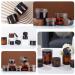 Tokincen 12-Pack Amber Glass Cream Cans - 15ml & 20ml Refillable Containers with Lids | Brown Glass Storage - Buy Online on GoSupps.com