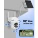 ANRAN 2K Solar Outdoor Security Camera with 360 View, Smart Siren, Spotlights, Color Night Vision, PIR Detection | Pan Tilt Control, 2-Way Talk, IP65 | White - Buy Online on GoSupps.com