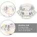 Minkissy Nail Art Dappen Dish Diamond Shape Nail Crystal Bowl with Lid for Nail Acrylic Liquid Powder (White) - Buy Online on GoSupps.com