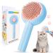 PHAVESAS Pets Dog Brushing Cat brush Blu Katzenkamm with handle pet brush for pet care for removing Unterfell self -cleaning fur brush for long -haired and short hair