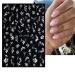6 Sheets 3D Flower Nail Art Stickers - Self-Adhesive Leaf & Floral Designs for DIY Manicure - Red White Black Nail Decals for Women - Buy Online on GoSupps.com