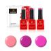 Bluesky Gel Nail Polish Set Pretty Pinks Very Berry Neon17 Pink Flamengo Qxg003 Pink Lemonade Km895 3 x 5 ml Purple (Requires Curing Under UV or LED Lamp) Pretty Pinks 5 ml (Pack of 3)