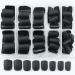 Short Press on Nails Square - 120Pcs Matte Color False Nails with Adhesive Tabs | Full Cover Acrylic Glue-on Nails for Women & Girls - Stylish Black Design - Buy Online on GoSupps.com