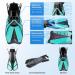 2023 Snorkel Set for Adults - Mask, Fins, and Goggles Kit - Green - S/M Size - Buy Online on GoSupps.com