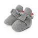EDOTON Unisex Newborn Winter Boots Warm Stripe Bootie Non-Slip Sole Soft Stay On Ajustable Bootie Sock 6-12 Months D Dark Gray