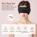 Comfortable 2-in-1 Sleep Mask & Earmuffs | Adjustable Eye Mask for Side Sleepers | Soft Eye Cover for Men & Women - Black - Buy Online on GoSupps.com