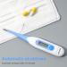 ADORIC Digital Waterproof Medical Thermometer - Fever Warning, Bright Blue White-Blue - Buy Online on GoSupps.com