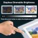 RTjoy A4 LED Light Pad | USB Powered Drawing Board | Adjustable Brightness Tracing Box for Diamond Painting, Vinyl Weeding, Slides Viewing | Silver A4 Light Pad - Buy Online on GoSupps.com