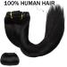 Hair Toppers for Women 14-26 Inch Clip in Human Hair Extensions Full Head 8 Pieces 18 Clips Natural Black Double Weft Brazilian Real Remy Hair Extensions Thick Straight Silky Messy Hair Bun Hairpiece( 18inches 120G-1set - Buy Online on GoSupps.com