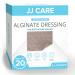 JJ CARE Silver Calcium Alginate Wound Dressing (Pack of 20) 4x5 Calcium Alginate Wound Dressing Individually Packed Calcium Alginate Highly Absorbent Silver Wound Dressing 4x5 Inch (Pack of 20)