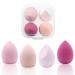 Make Up Sponge 4 Pieces Beauty Foundation Blending Beauty Sponge Beauty Makeup Sponges Blender for Liquid Foundation Powder Sun Protection and Cream Gift for Women