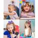 12Pcs Rainbow Heart Hair Bows for Girls - Colorful Grosgrain Ribbon Clips | Kids, Toddlers, Teens - 12 Multi Colors - Buy Online on GoSupps.com