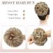 FESHFEN Messy Bun Hair Piece Scrunchie Chignon Ponytail | Strawberry Blonde & Platinum Blonde Tips | Synthetic Wavy Curly Hair Extensions | Updo Hairpieces for Women Girls Kids - Buy Online on GoSupps.com