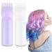 Sibba 2Pcs Root Comb Applicator Bottle 6 OZ Hair Oil Applicator Bottle for Hair Dye Bottle Applicator Brush with Graduated Scale Profssional Brush Applicator Comb Hairdressing Coloring Styling Tool Purple & White