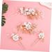 PLAFOPE 1 Set Comb Set Bride Side Combs Hair Decorations U Shaped Hair Pins Rhinestones Wedding Side Comb Wedding Hair Pins Wedding Veil Combs Flower Bridal Combs Hair Flowers Pearl White - Buy Online on GoSupps.com