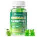Omega 3 Fatty Acid Supplements for Woman,Vegen Omega-3 Supplement Gummies 1500Mg from Algae 0il(DHA 600mg & EPA 300mg), Turmeric Gummy for Adults, Vitamins D3, E, Zinc & MSM, Sugar Free Green Apple 60 Count (Pack of 1)