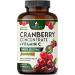 Cranberry Supplement Pills 25 000mg - High Potency Vitamin C Cranberry for Women & Men Urinary Tract Health Support Sugar Free Gluten Free Non-GMO Cranberry Concentrate Extract - 120 Capsules 120 Count (Pack of 1)